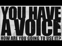 Image that reads: You Have a Voice